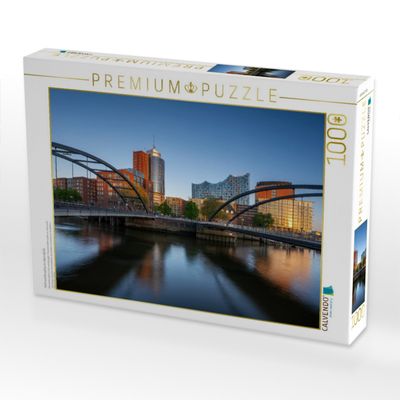 Puzzle Hamburg - Kehrwiederspitze im Abendlicht