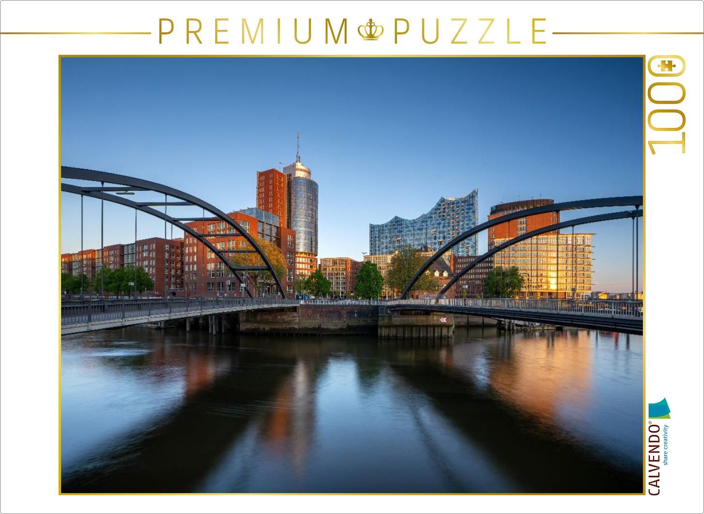 Puzzle Hamburg - Kehrwiederspitze im Abendlicht