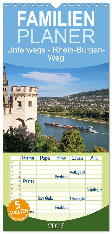 Familienplaner "Unterwegs - Rhein-Burgen-Weg"