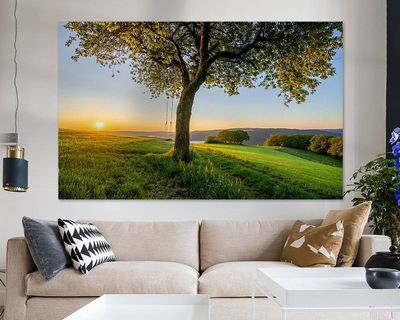 Wandbild Sagenhafte Eifel - Schaukelbaum oberhalb des Rursees