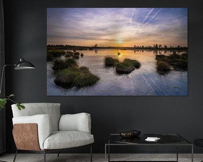 Wandbild Sagenhafte Eifel - Abendstimmung im Hohen Venn