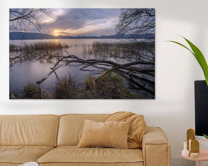 Wandbild Sagenhafte Eifel - Morgenruhe am Laacher See