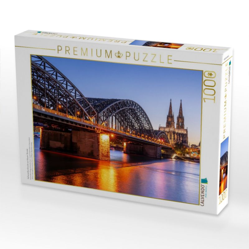 Puzzle Köln - Hohenzollernbrücke zur blauen Stunde