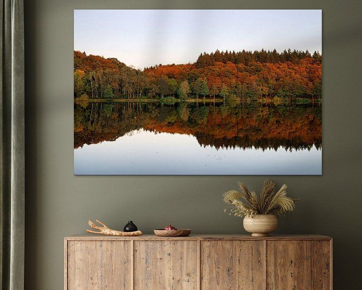 Wandbild Sagenhafte Eifel - Herbst am Holzmaar