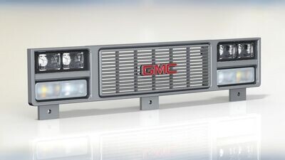 Tamiya Clodbuster GMC Front Grill With Headlights and Indicators.