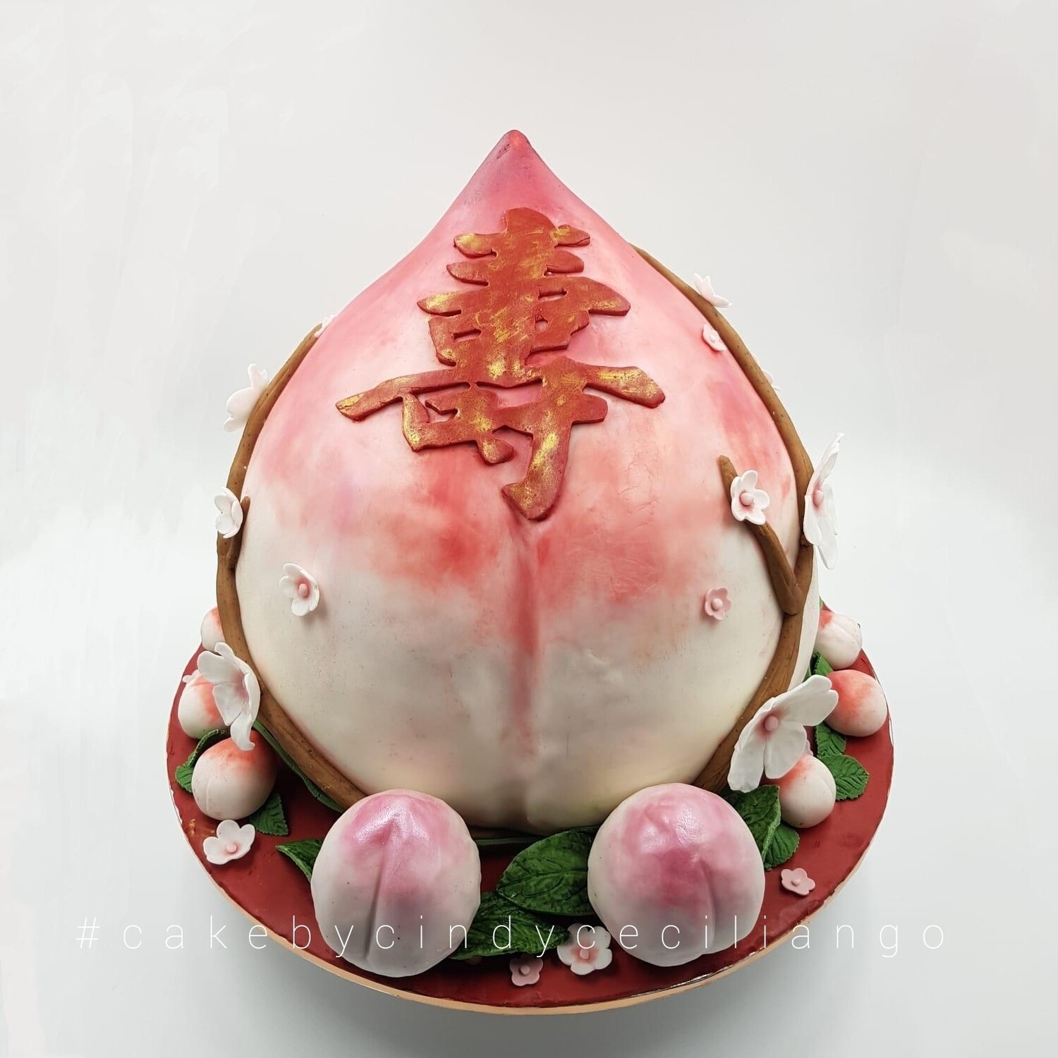 3D Longevity Peach Cake