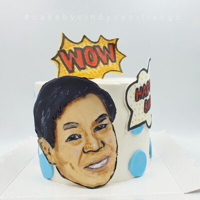 Personalised Pop Art Portrait Cake