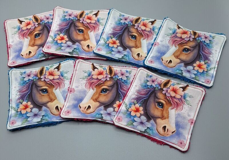 Lingettes semainier, cheval