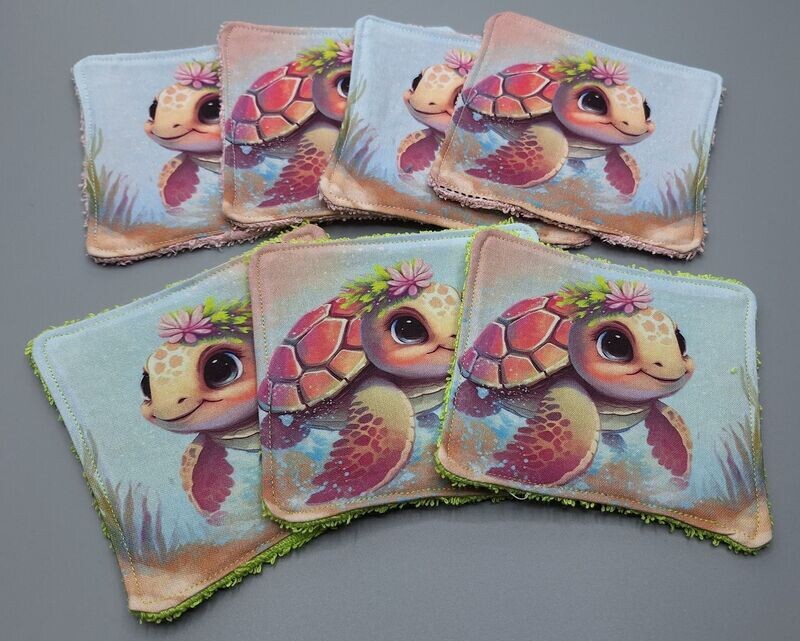 Lingettes semainier, tortue