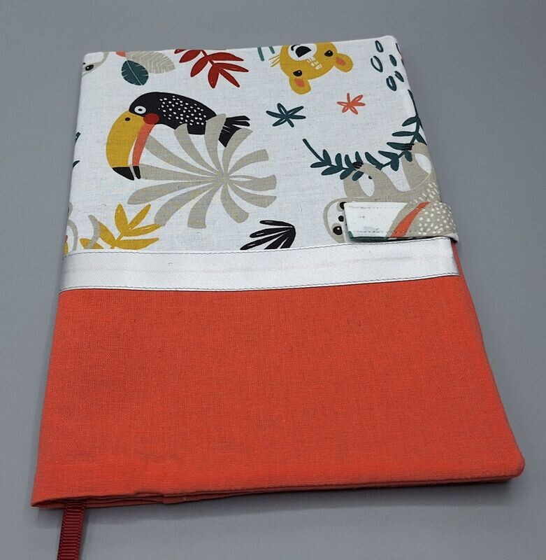 protège carnet de santé jungle/saumon