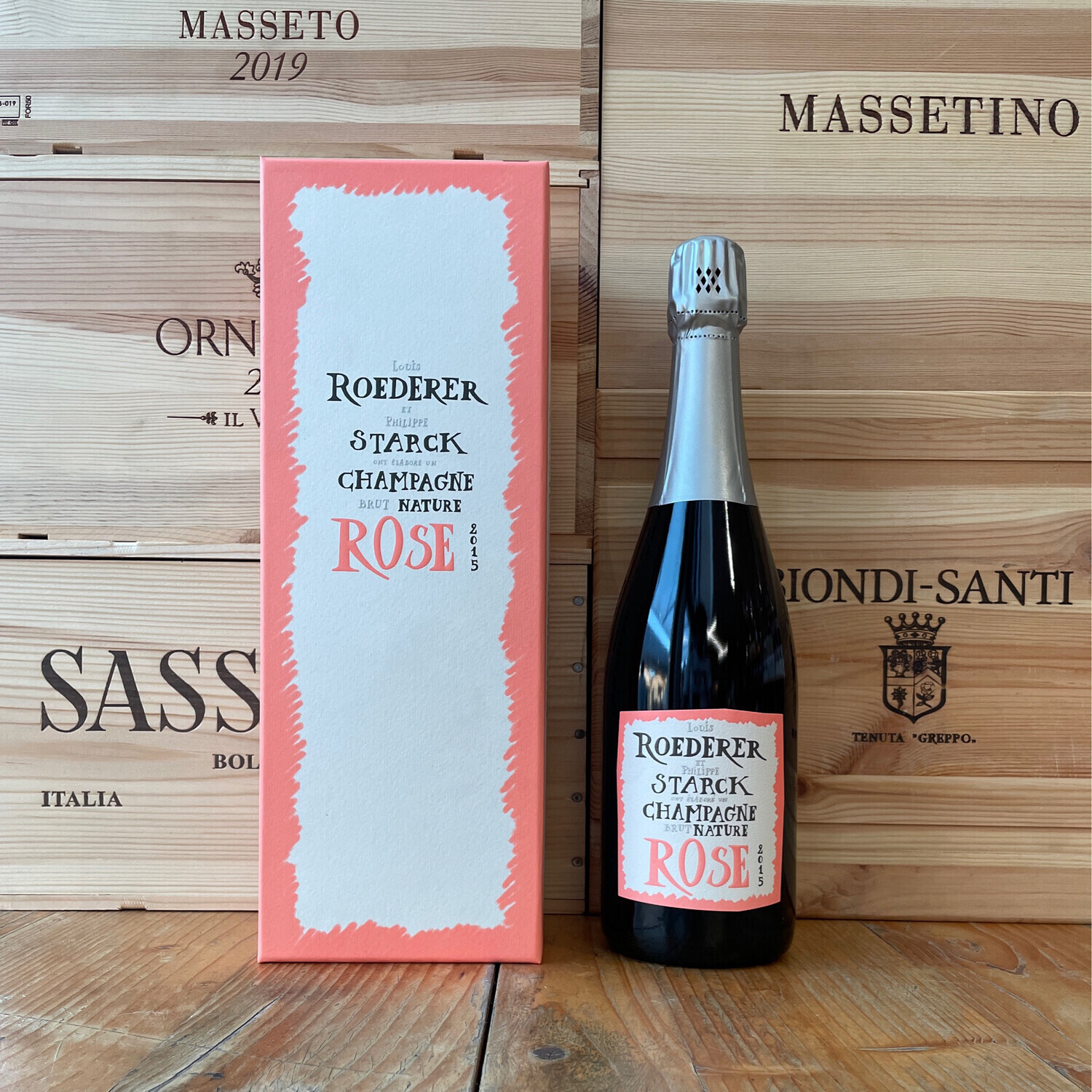 Champagne " Philippe Starck Rosè "  Roederer 2015