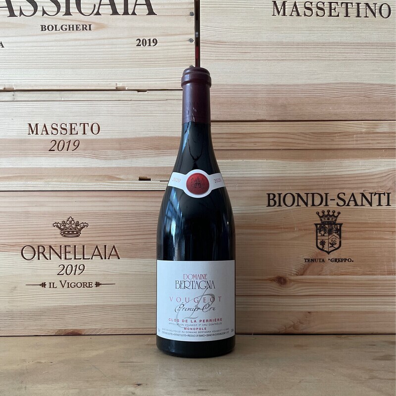 Pinot Noir "Cru Clos De La Perriere Monopole "  Vougeot Premier Cru  Domaine Bertagna 2020