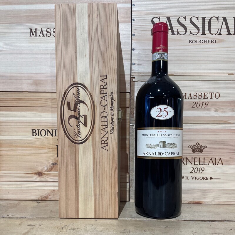 Sagrantino di Montefalco " 25 anni " Arnaldo-Caprai 2018 magnum 1.5 lt in legno