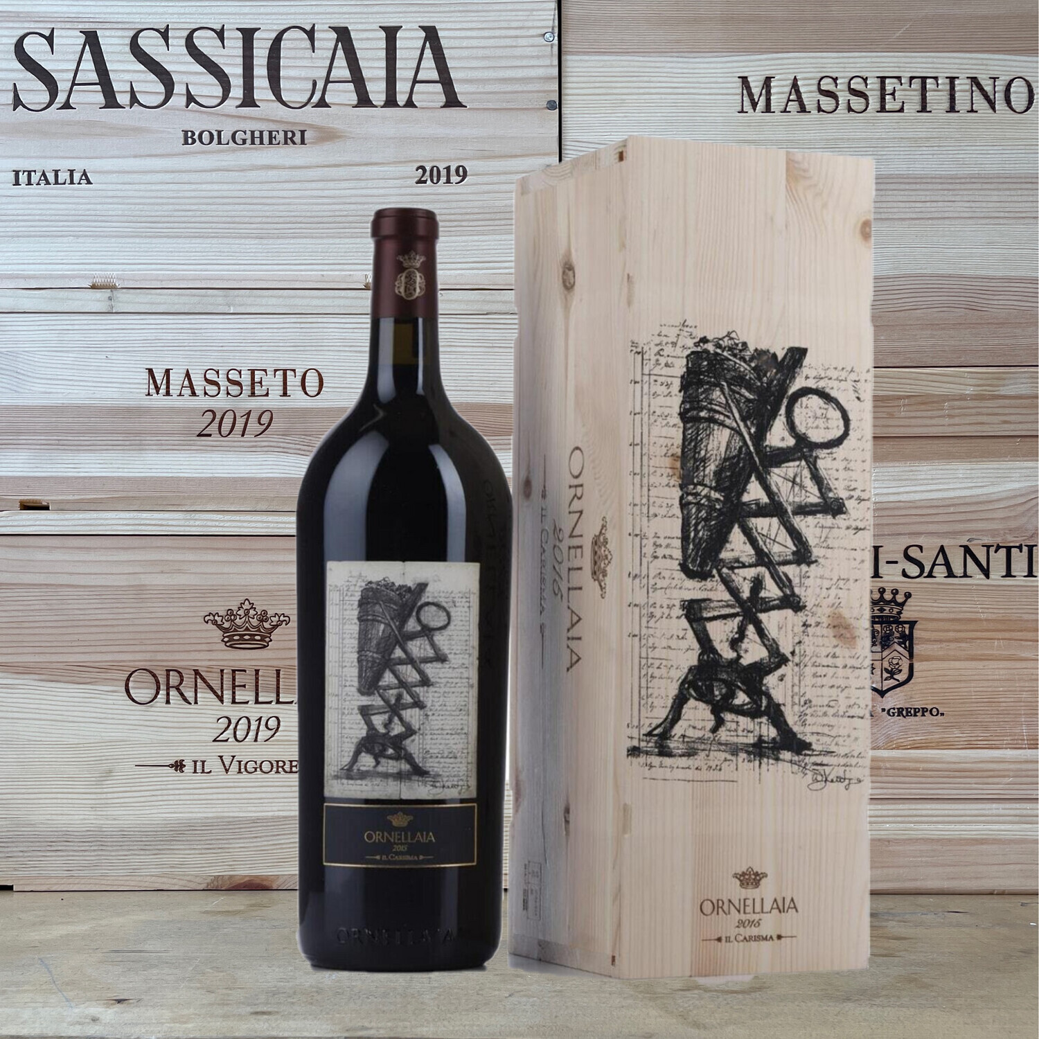 Vino ornellaia 2015 "Il carisma" magum lt 3
