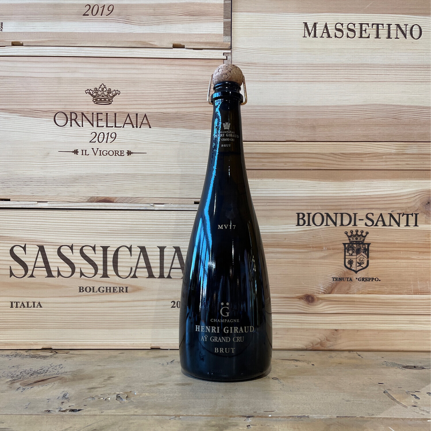 Champagne Henri Giraud " Fut de Chene V17 "  no cofanetto in legno