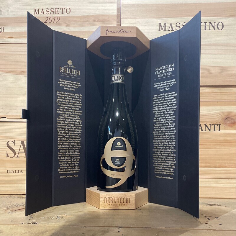 Spumante Berlucchi Riserva  " Franco Ziliani " 2008  in cofanetto EDIZIONE CELEBRATIVA ANNI 90