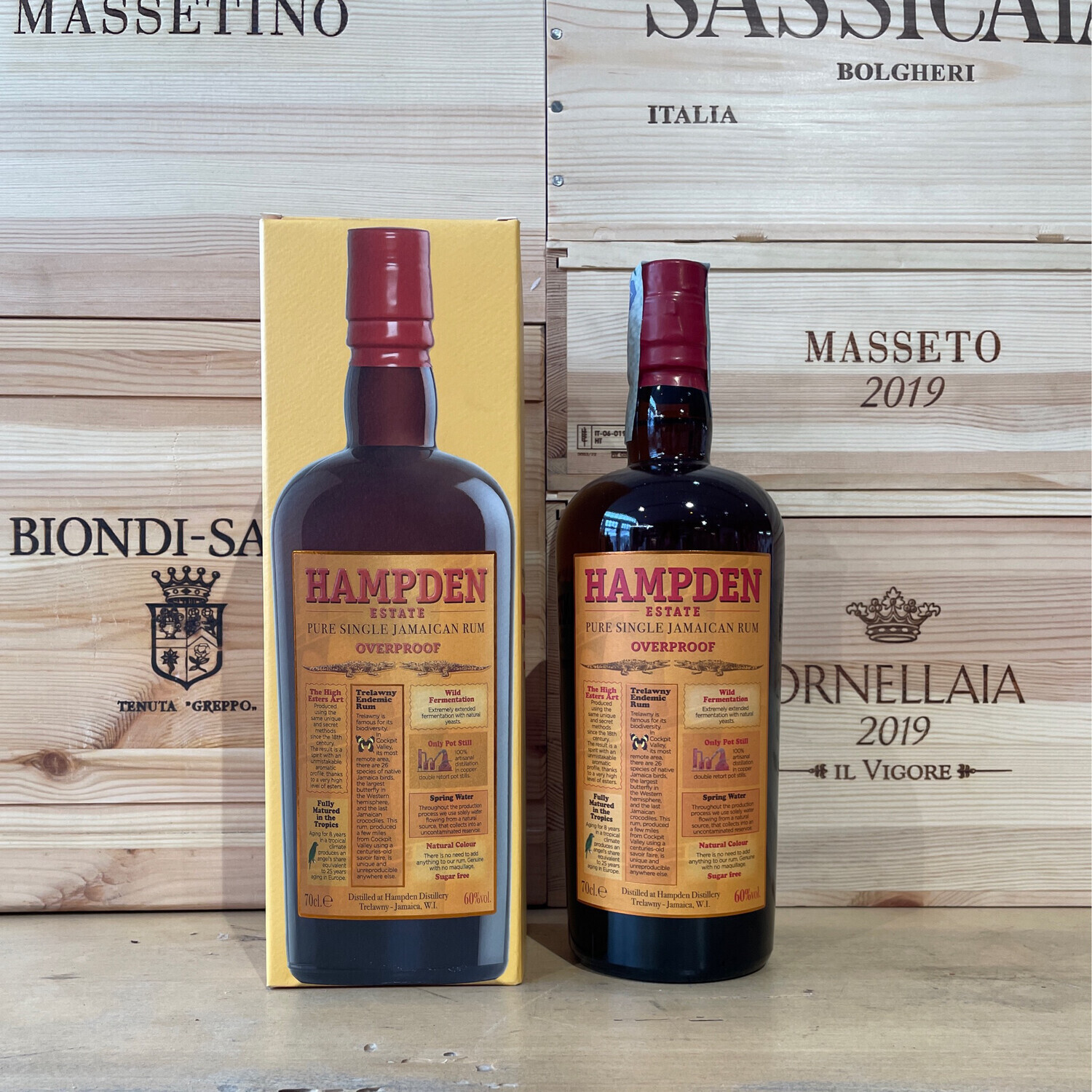 Pure Single Jamaican Rum "Hampden Estate " overproof
