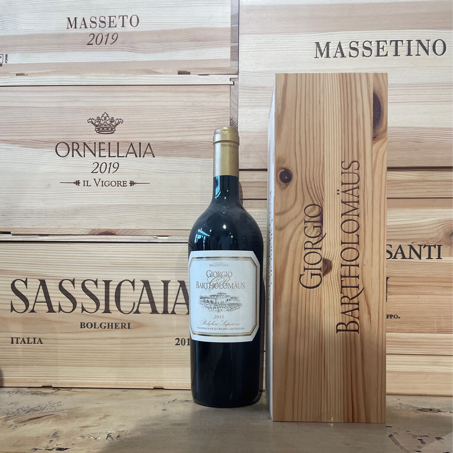 Vino"Bartholomaus 2012 " Argentiera in cassetta