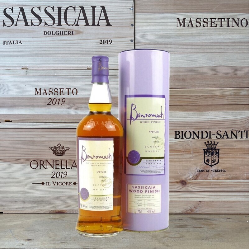 Single Malt Scotch Whisky Benromach " wood Sassicaia " 2002-2009