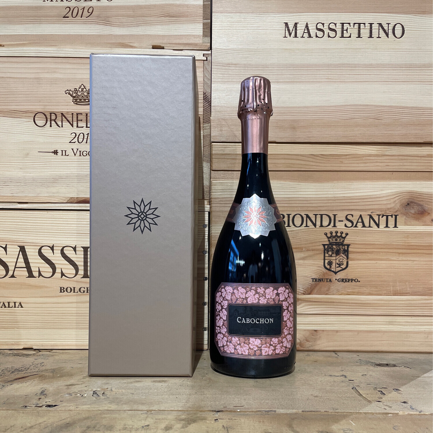 Spumante " Cabochon rosè"  Monte rossa fuoriserie