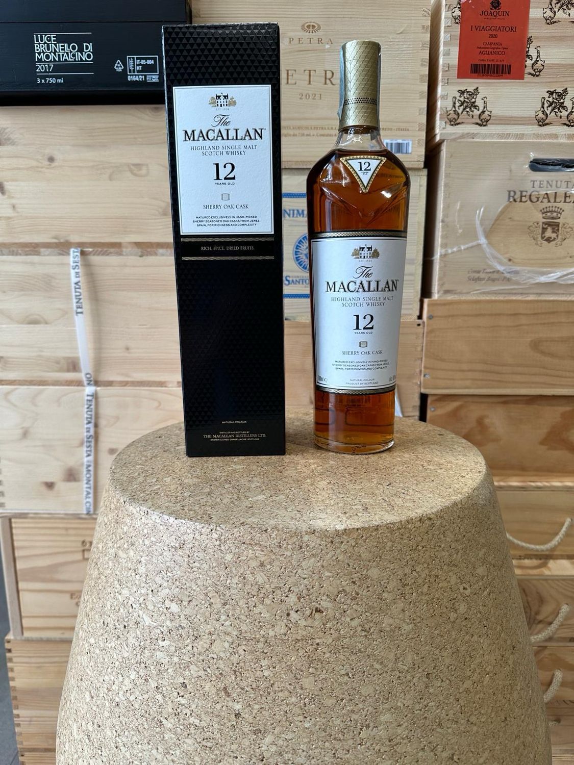 Single Malt Scotch Whisky Macallan 12 anni " Sherry oak cask "