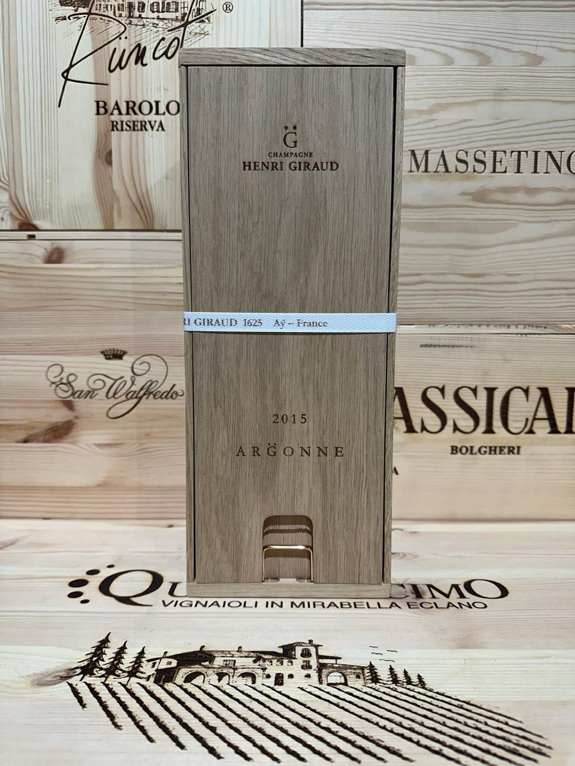 Champagne Henri Giraud " Argonne 2015 "  cofanetto in legno