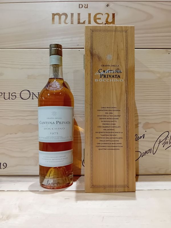 Grappa Bocchino Cantina privata 1975 in cassettina