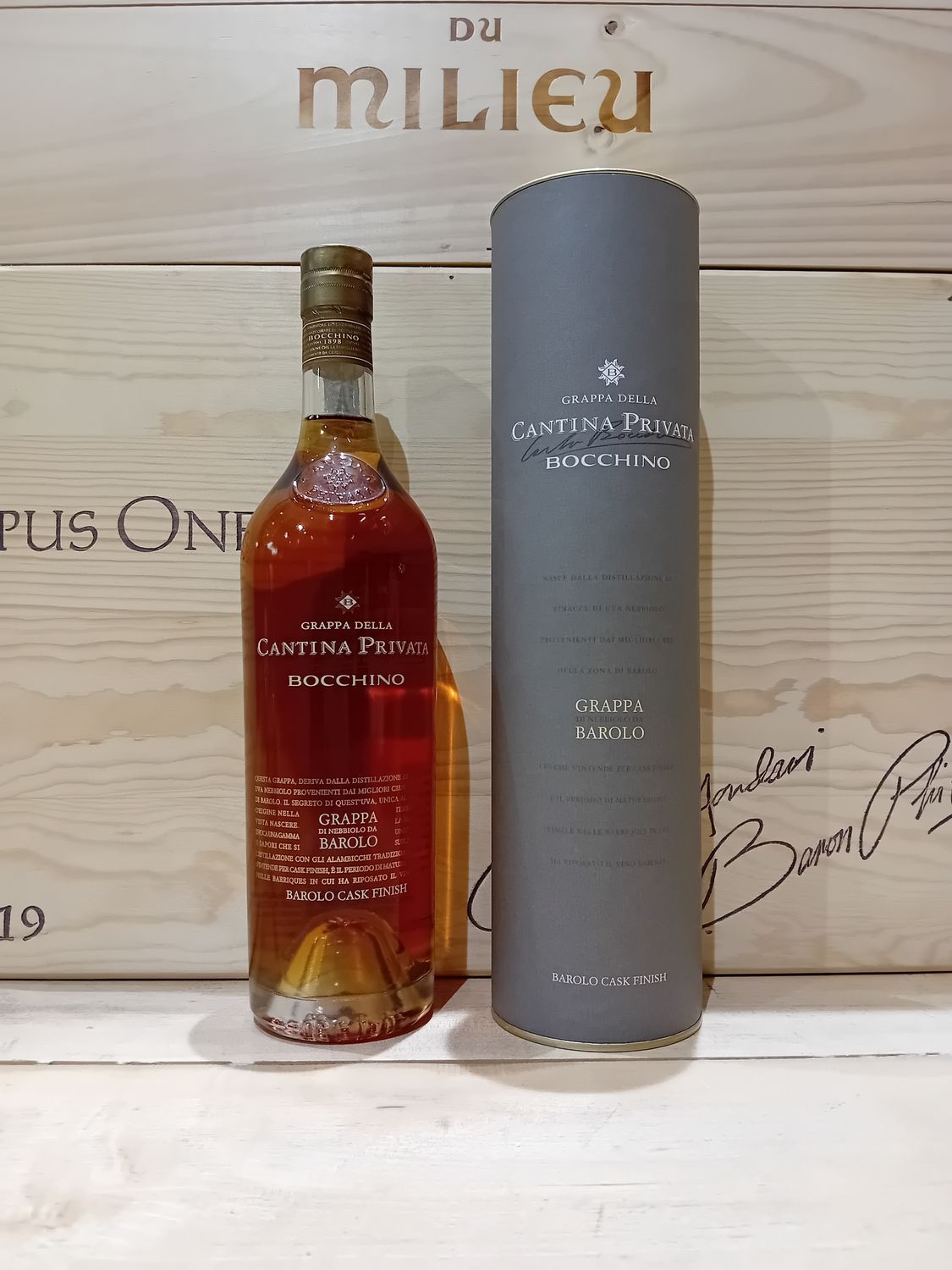Grappa Bocchino  cantina privata di Barolo in " Barolo cask finish "