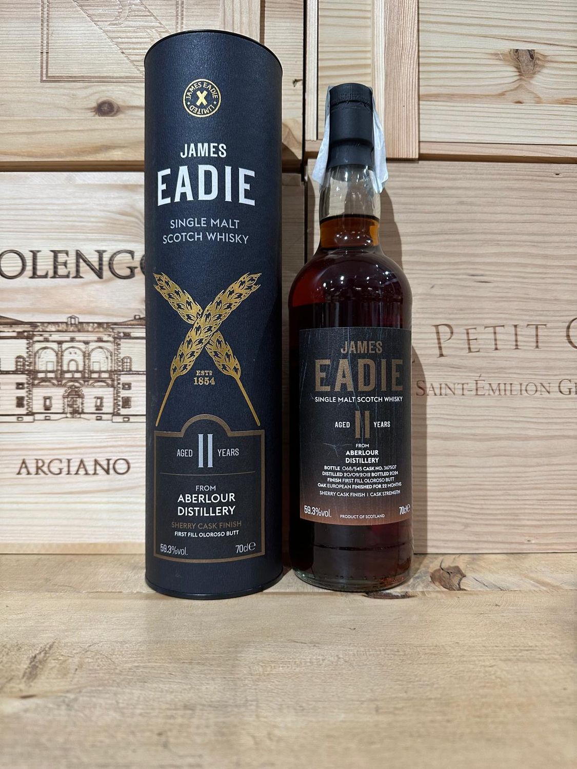 Single Malt Scotch Whisky james eadie 11 Y.O " Aberlour  distillery "