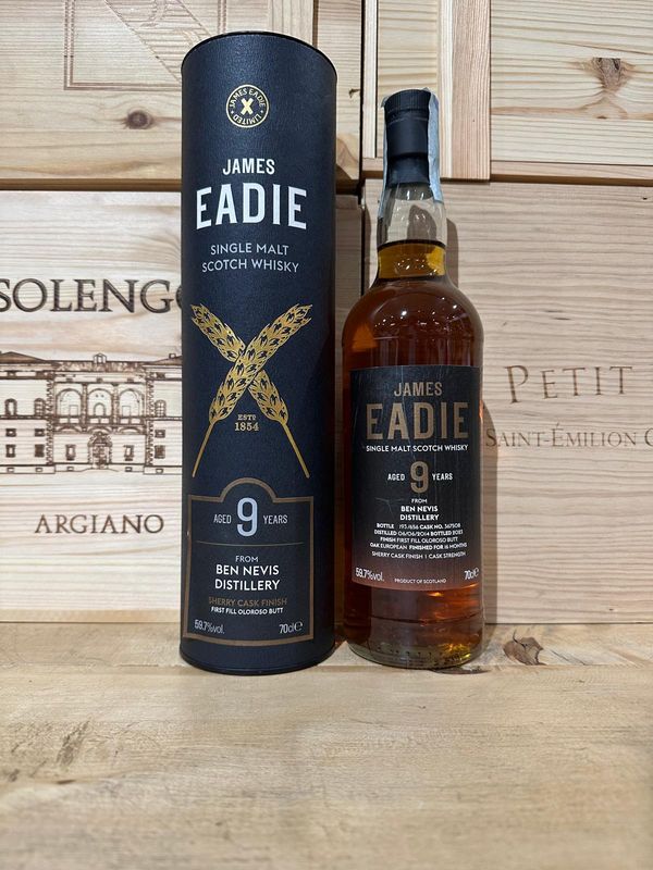 Single Malt Scotch Whisky james eadie 9 y.o " Ben Nevis  distillery "