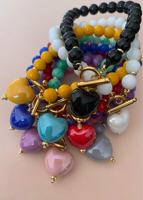 Bracciale cuore monocolore
