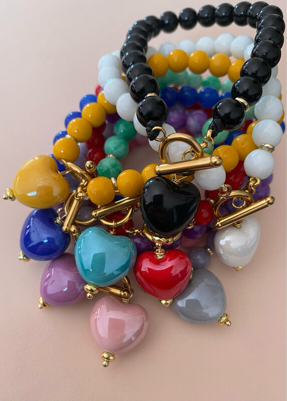 Bracciale cuore monocolore