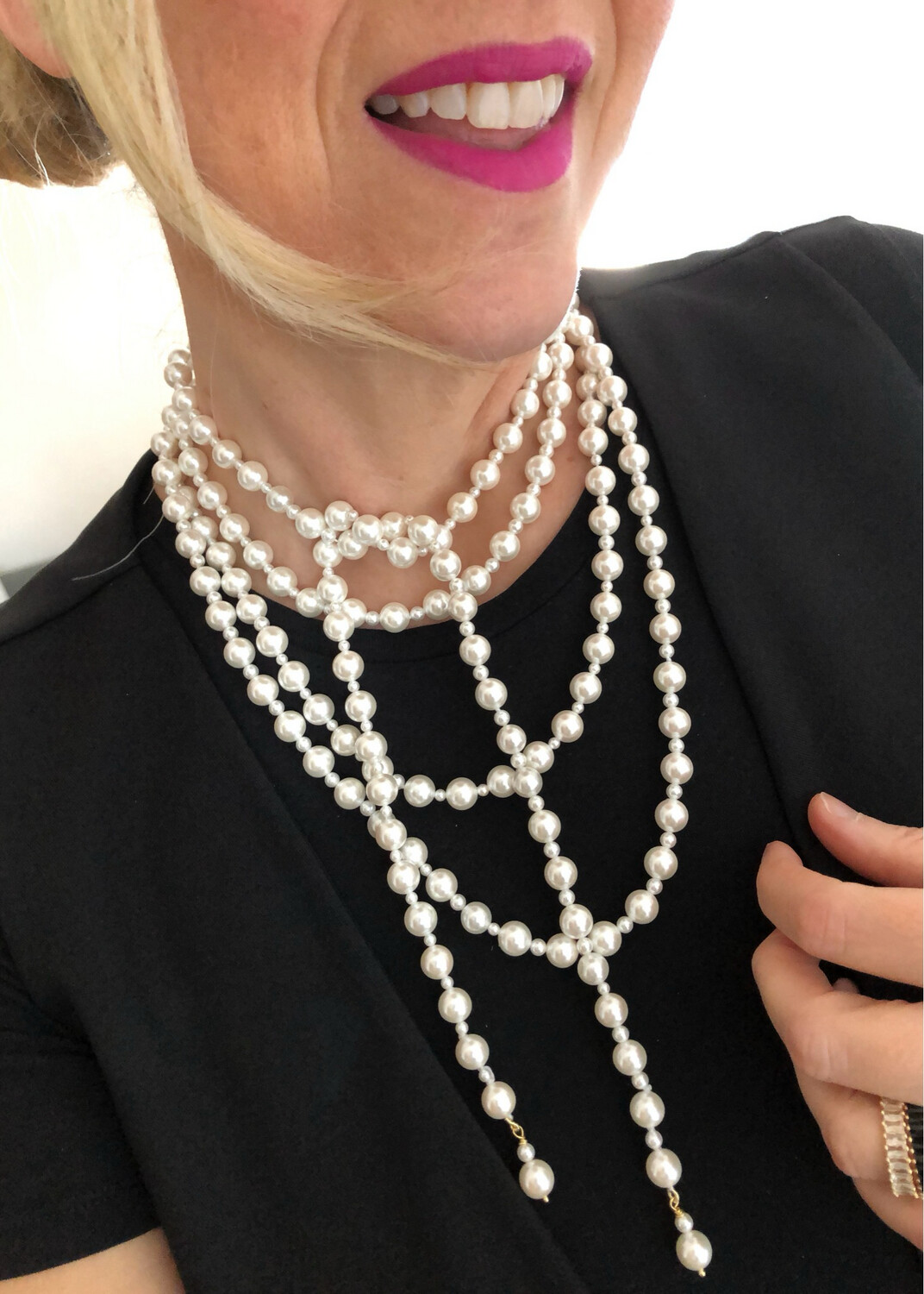 Collana extralunga perle