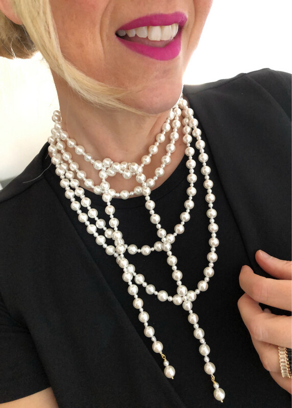 Collana extralunga perle