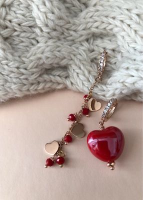 Orecchini cuore matto