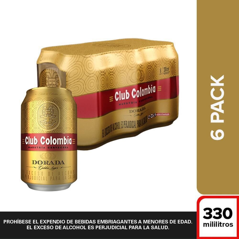 Club colombia lata dorada six pack