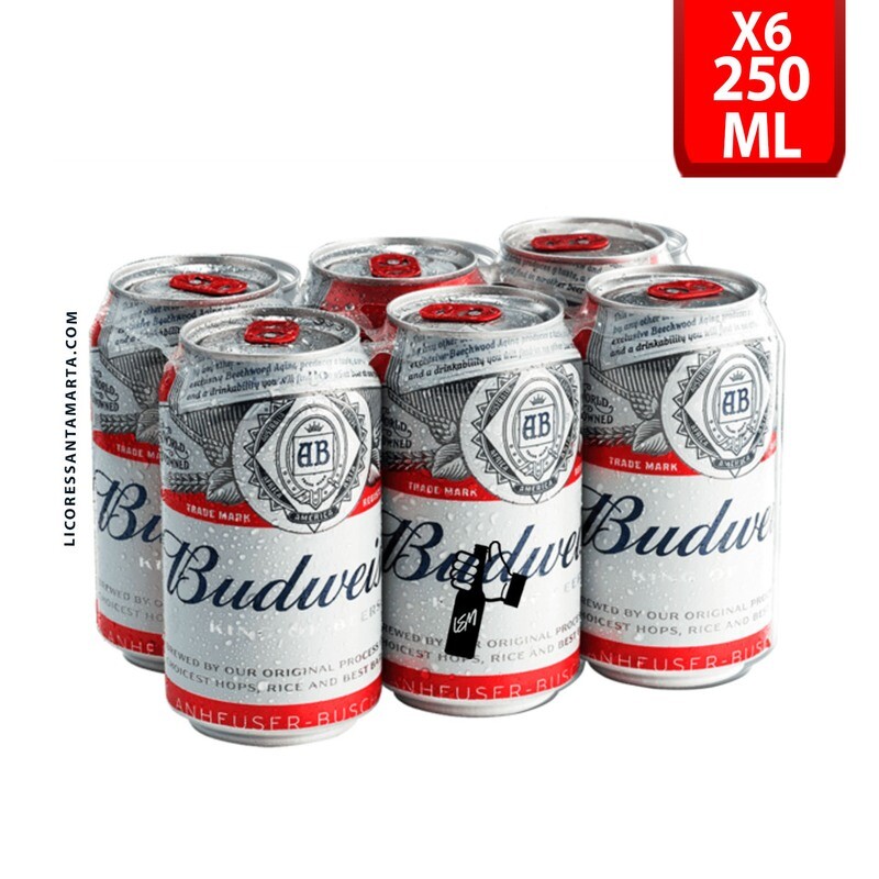 Budweiser lata 250 ml six pack