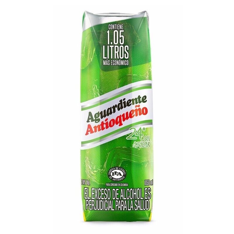 Aguardiente  antioqueño verde cj*12*1050 litro