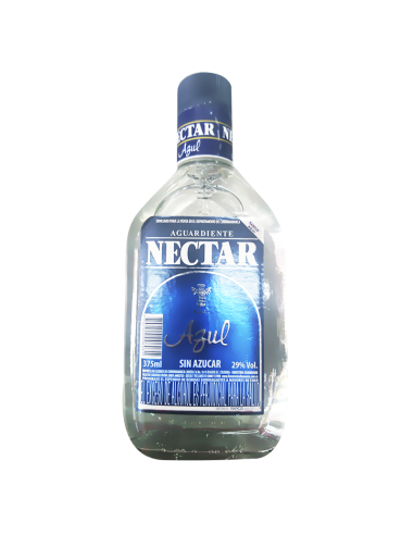 Aguardiente  nectar azul 375 ml cj *30  media