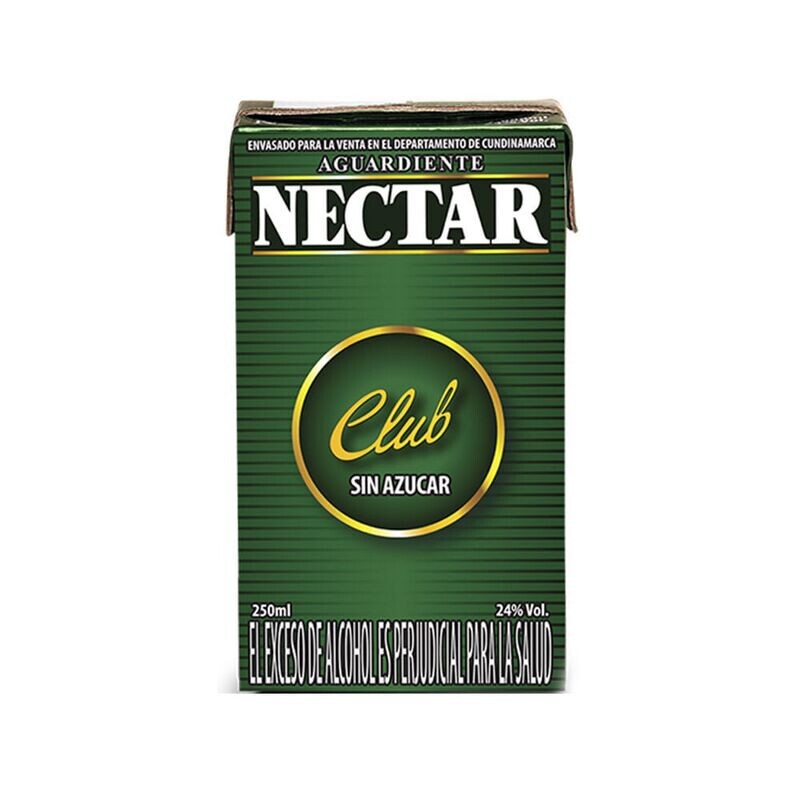 Aguardiente  nectar club cj*24*250 cuarto