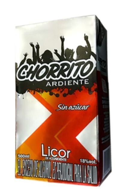 Aguardiente chorrito medio liro
