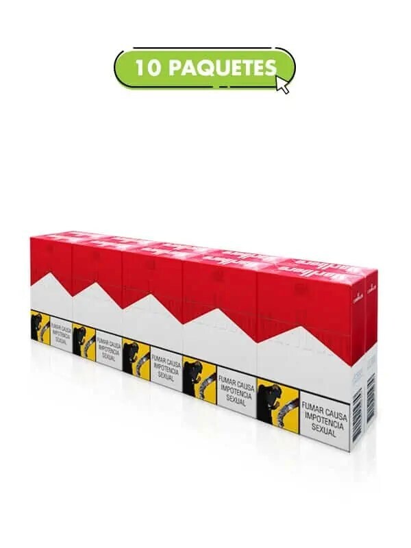 Marlboro rojo 10 cajetillas