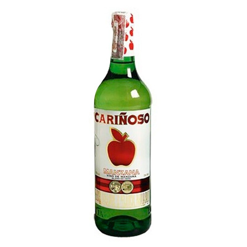 Vino cariñoso botella manzana