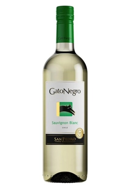 Vino gato negro blanco botella