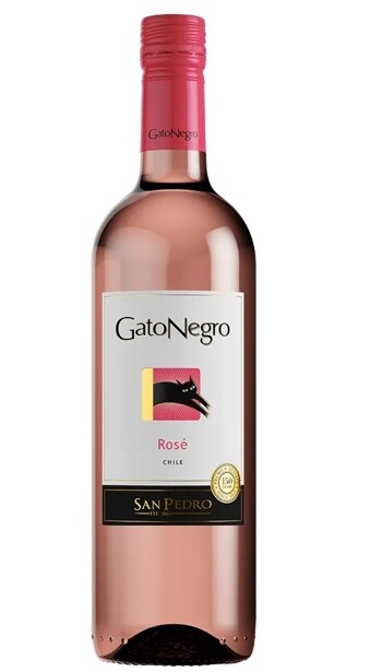 Vino gato negro rose botella