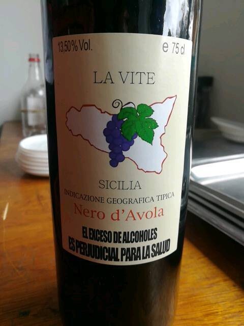Vino la vite botella
