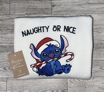 Naughty or Nice Christmas Stitch Embroidery