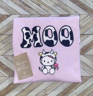 Hello Kitty Moo Embroidery