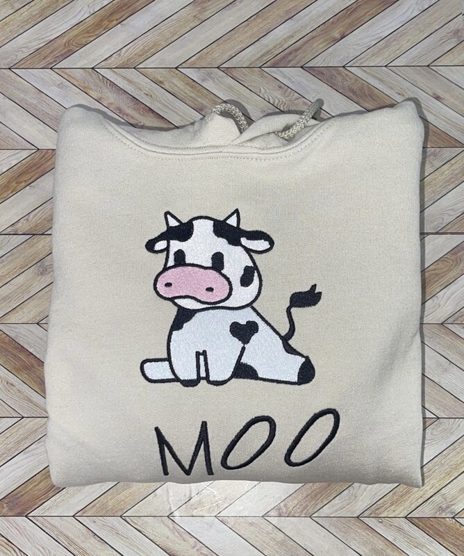 Cow Moo Embroidery