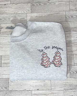 Tis The Season Christmas Cake Embroidery